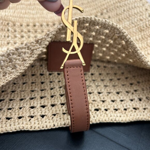 SAINT LAURENT PARIS Le 5 a’ 7 Raffia Bag with box and dust bag - Picture 4 of 16